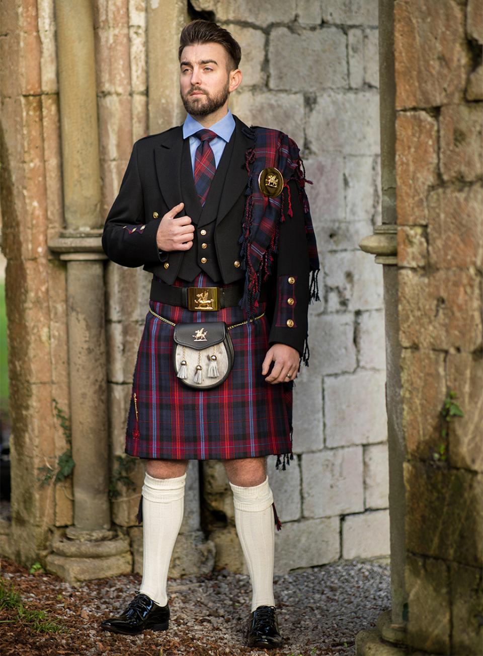 Welsh 5 Yard Wool Casual Kilt | Wales Tartan Centres