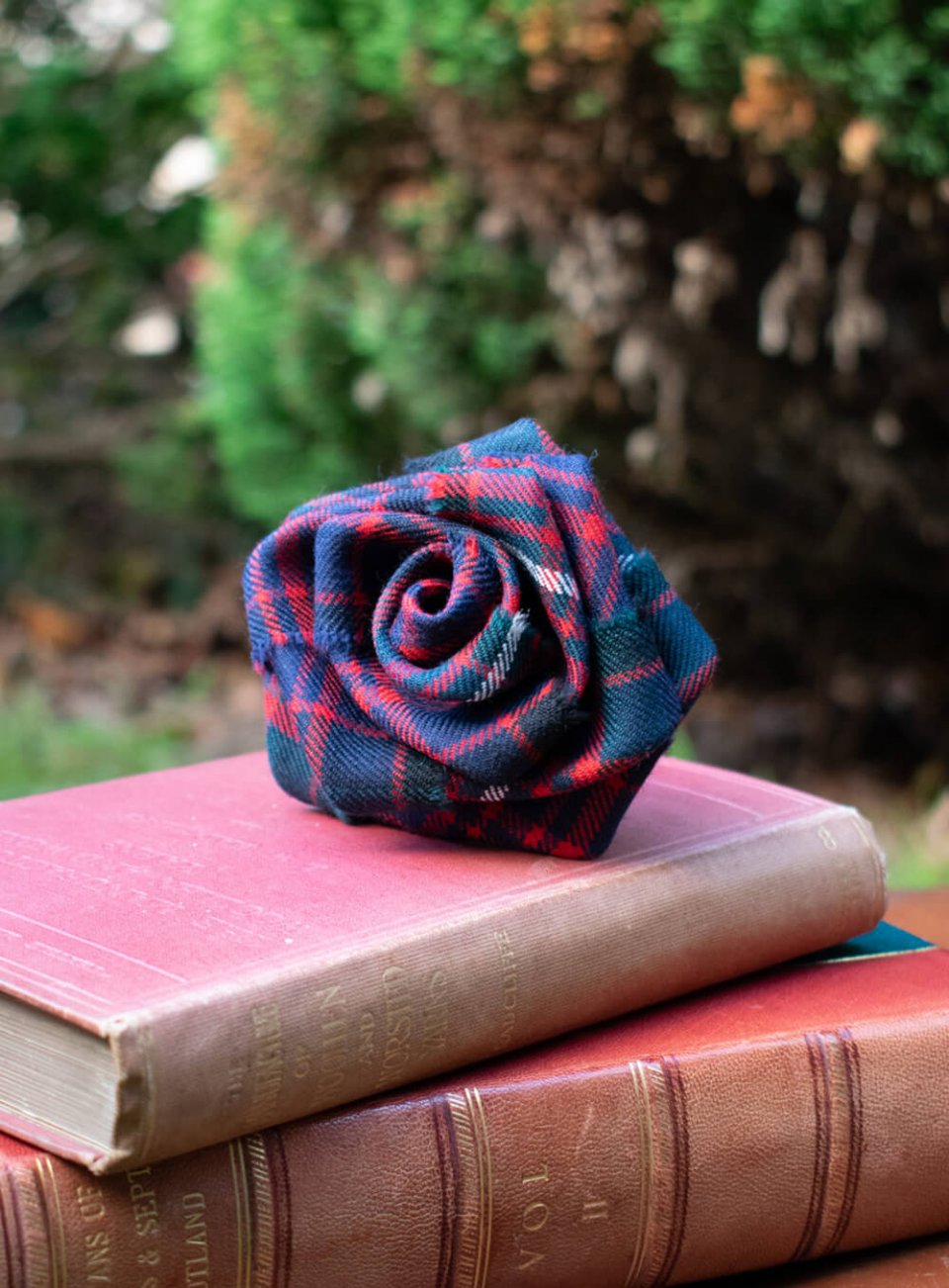 Welsh Tartan Rose Brooch