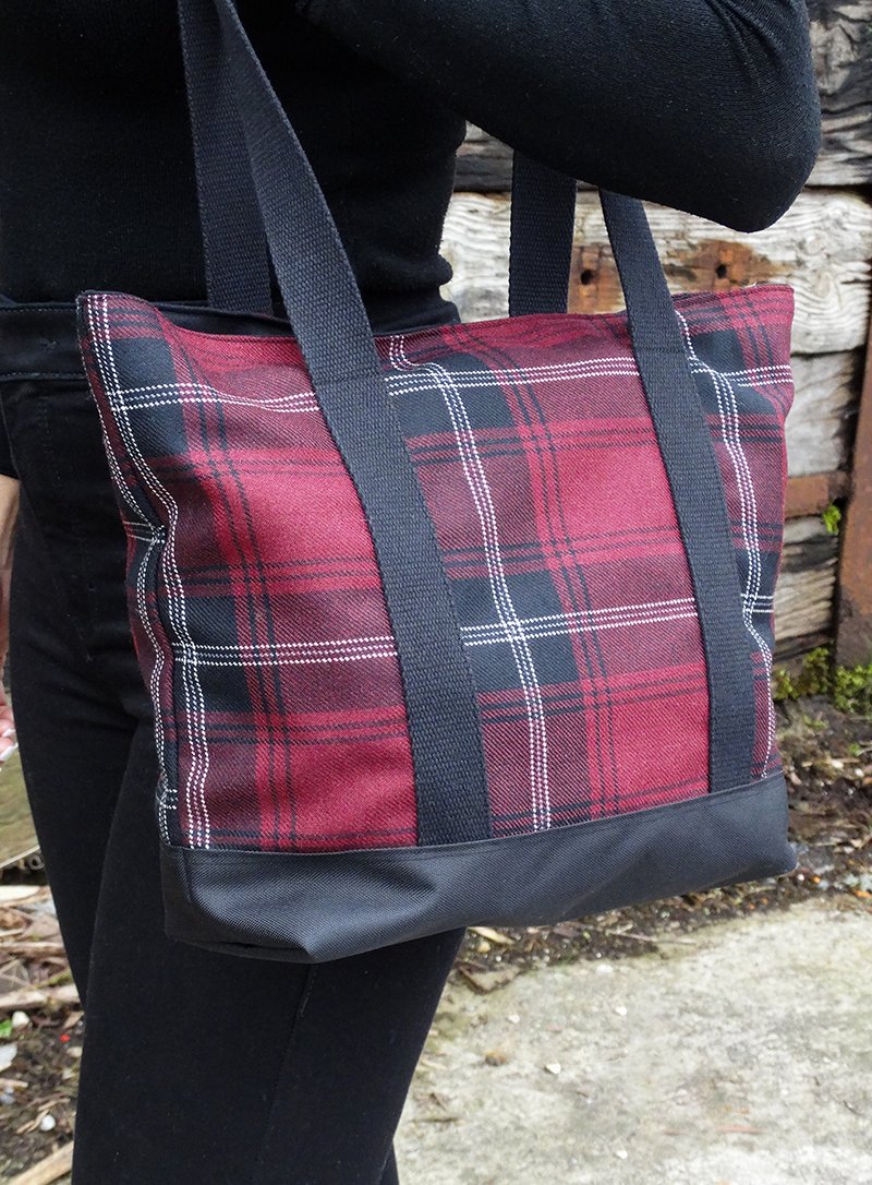 miller woven plaid shoulder bag